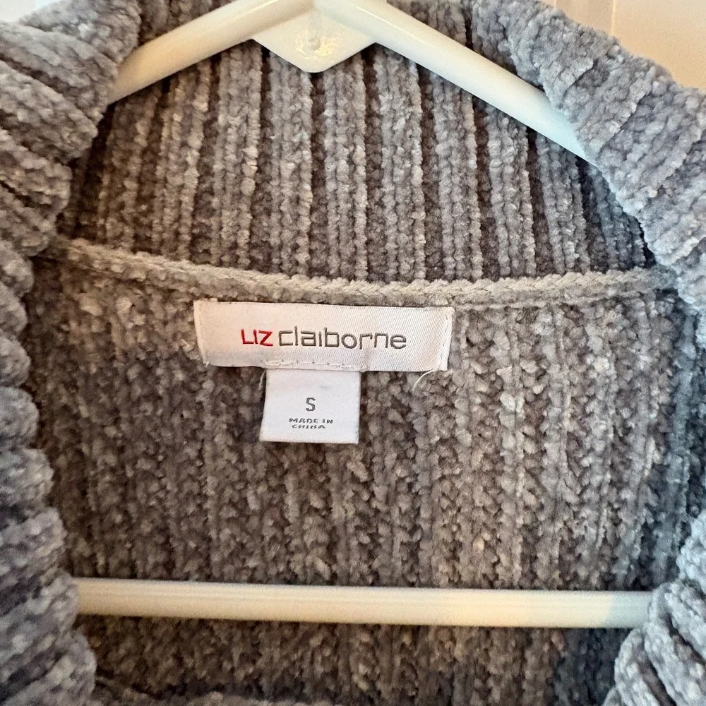Liz Claiborne Cowl Neck Sweater Womens Size S Gray